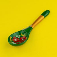 Деревянная ложка салатная Зеленушка