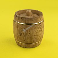 Бочка медовая Бондарь 1.5 кг (липа, темная, крышка-шишка) без гравировки